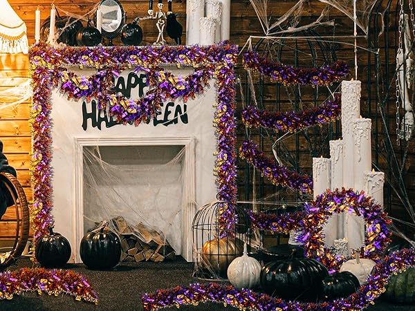 4 Strings Total 26.4 FT Halloween Tinsel Garlands
