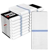 Zeppoli Classic Dish Towels - 15 Pack - 14" by 25" - 100% Cotton Kitchen Towels - Reusable Bulk C...