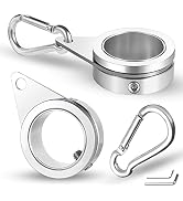 Anovo Flag Pole Rings, Flagpole Rings Aluminum Alloy 360° Rotating Anti Wrap Flag Mounting Spinni...