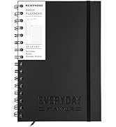 Undated Daily Planner Notebook With Hourly Schedule - Hardcover Appointment Day to do List Notebo...