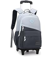 Armbq Rolling Backpack for Boys Girls School BookBag with Wheels Kids Luggage Trolley Back Pack o...
