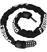 Favoto Bike Chain Lock, 5 Digit Combination Anti-Theft Bicycle Lock, Security Resettable Heavy Du...