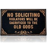 No Soliciting Old Gods 30"(W) X 17"(L), Outdoor Rug,Funny Welcome Front Door Mat, Suitable for En...