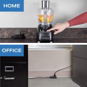 16/3 black Extension Cord, 3-in-1 Outlet