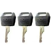 3Pcs Black Ignition Keys for Case Keys Heavy Equipment Replacement Key for Case IH Tractor Dozer ...