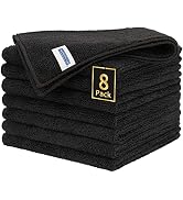 HOMERHYME Microfiber Cleaning Cloth, Premium 8 Pack Cleaning Towels, Lint-Free & Streak-Free Ultr...