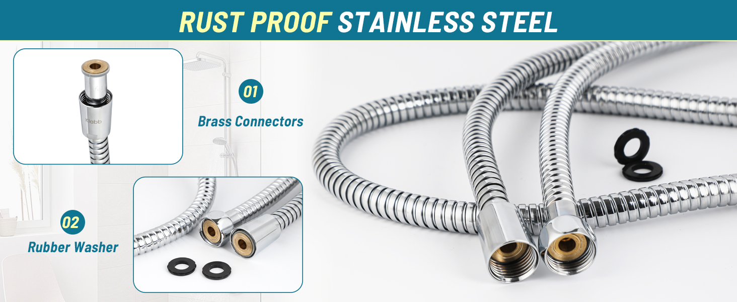 Premium Stainless Steel Shower Hose – Strong, Tangle-Free & Easy to Clean