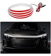 Ohleats 71" Car Hood Light Strip, Exterior LED Running Lightk, White | Dynamic Scan Start-Up, Sil...
