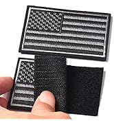 Harsgs 2PCS USA Flag Patches, Hook & Loop Tactical Morale Patch Full Embroidery Military Patch fo...