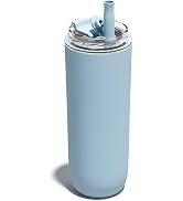 UIRZOTN 16 oz Insulated Coffee Tumblers, Travel Coffee Tumblers with Straw, Double-Wall Stainless...