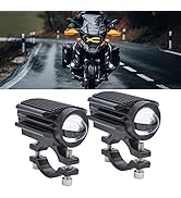 YOMTOVM 12000LM Motorcycle LED Driving Lights, Mini Fog Lights 60W 6000K Super Bright Amber White...