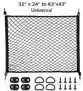 RED WOLF Elastic Cargo Net for SUV Rear Trunk Bed Netting Cover Net Stretchable Mesh Organizer 32...
