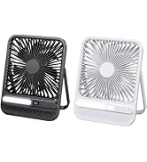 BIVBTP 2Pack 7in Portable Travel Fan, Cruise Ship Approved, 28H 8000mAh Ultra-Thin Quiet Recharge...