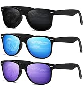 DEMIKOS Sunglasses Men Polarized Sunglasses for Mens Womens Retro Mirror Lens for Driving Fishing...