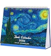 2026 Desk Calendar - JAN 2026 - DEC 2026, Standing Flip Desktop Calendar 2026, 12 Months Desktop ...