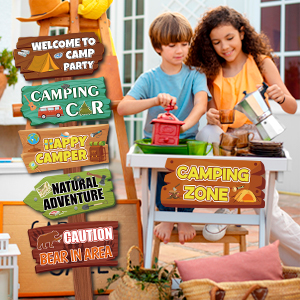 camping party sign