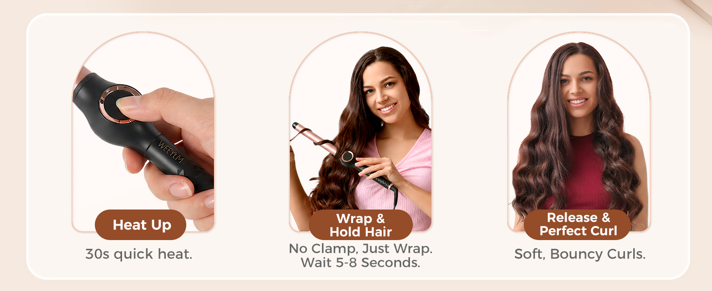 hair curling wand for short hair