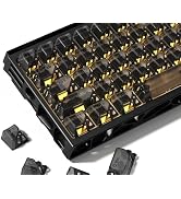 Womier Honeycomb Clear Keycaps, Black Shine Through Keycaps, Jelly Keycap | Transparent keyboard ...