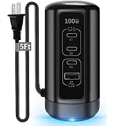 ???????? ?????? 100W USB C Tower Charger 4-Port GaN - Compact, Space-Saving Design with USB-C & U...