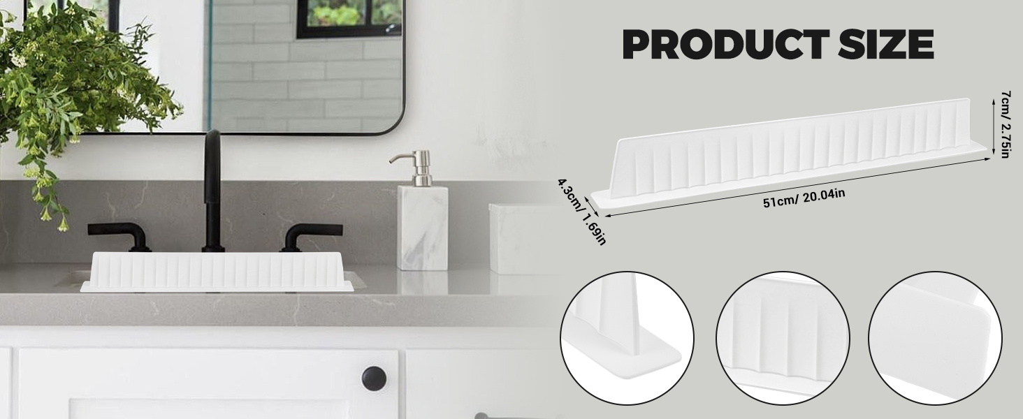 splash guard for kitchen sink area