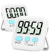 Antonki Timer, 2 Pack Timer for Kids, Kitchen Timers, Digital Timer for Cooking, Egg Timer, Class...