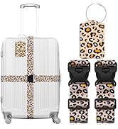 ZHOMA 3 Pack Luggage Straps Tags Set for Suitcases, Travel Adjustable Belt with Quick Release Buc...
