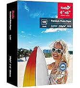 Koala Premium Photo Paper 4x6 Inch Luster Finish, Soft Gloss 66lb Water-resistant, for Inkjet Pri...