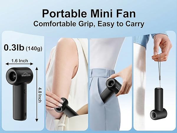mini small fan portable handheld hand personal held cruise turbo travel rechargeable camping