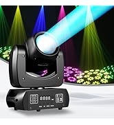 MINGJIE 120W Moving Head DJ Lights, 18-Facet Prism Stage Lighting with 8 Gobos & 8 Colors, DMX512...