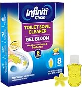 Infiniti Clean Toilet Gel Stamp - 8 Packs Toilet Bowl Cleaner Gel with Automatic Click, Lemon Sce...