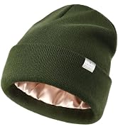 YANIBEST Satin Lined Beanie for Women Reduce Frizz Winter Hats for Women Men Silk Lining Soft Slo...