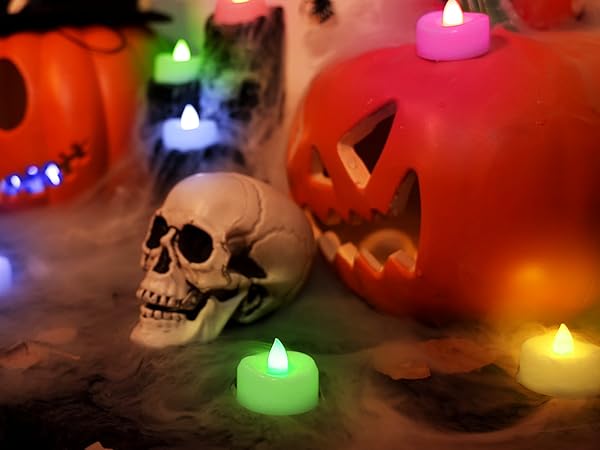 color tea lights