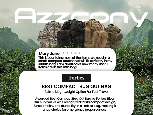 sling bag survival kit go bag complete camping gear set stuff for men be prepared survival kit
