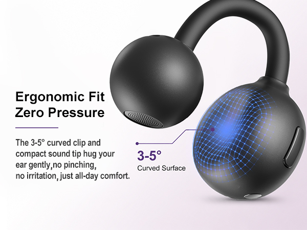Open Ear Earbuds Clip-On Earbuds Comfortable Secure Fit