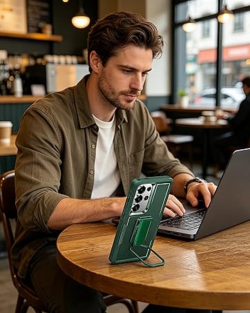 phone case with stand and finger strap