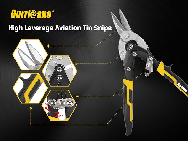 HURRICANE 10 Inch Cr-Mo Aviation tin Snips