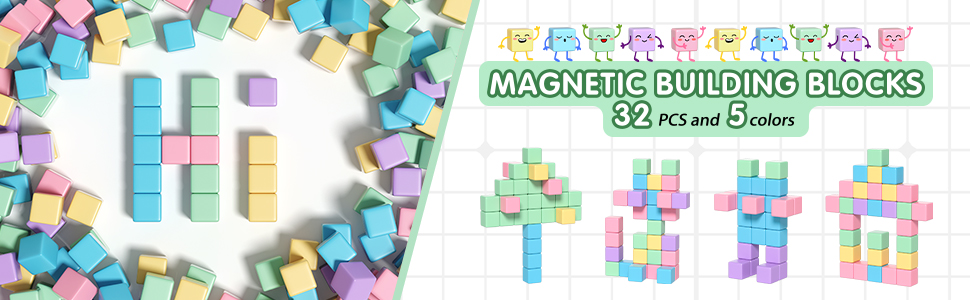 Apluses magnetic building blocks magnetic cubes for girls and boys