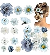 Ahoney 12 Pieces Bohemian Flowers Hair Clips for Women Girls, Hawaiian Artificial Multiple Flower...
