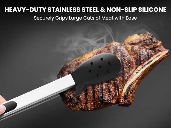 HEAVY-DUTY STAINLESS STEEL & NON-SLIP SILICONE