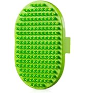 Dog bath brush, ROPO rubber massage pet shampoo brush, used for pet grooming, removing shedding f...