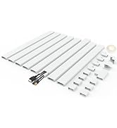 125" Large Cable Concealer Kit - Comprehensive Cord Management Wall for Home and Office, Paintabl...