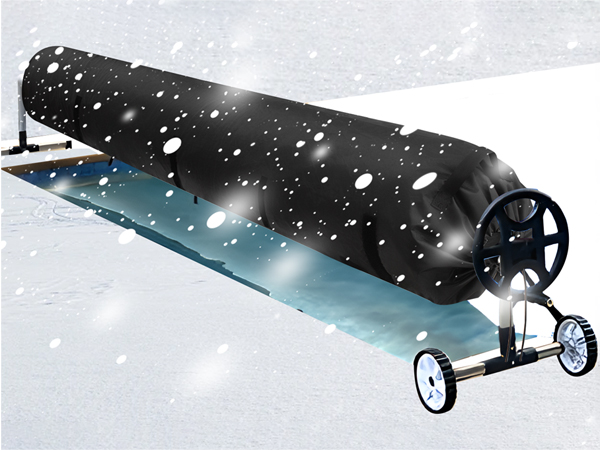 winter pool solar reel cover