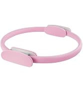 Quorvella Pilates Ring 15 Inch Magic Circle Ring, Dual Padded Handles Pilates Rings Circle, Adjus...