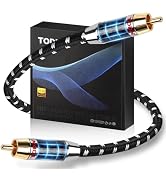 TODN Audiophile Digital Coaxial Cable 3ft 75-Ohm SPDIF Coax for HiFi Audio | 99.9999% OCC, Dual S...