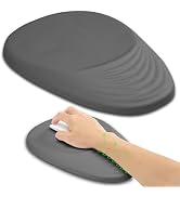 Hokafenle Ergonomic Mouse Pad Wrist Support with Stepped-Wedge Design, Wrist Rest Pain Relief Mou...