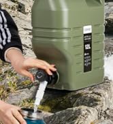 GIGYES 5 Gallon Camping Water Jug with Spout, Portable BPA Free Water Container with Spigot for O...