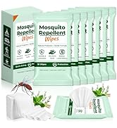 70 Count Natural Mosquito Repellent Wipes, Portable Travel-Size Insect Bug Repellent Wipes in Res...
