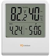 Indoor Thermometer, Room Thermometer and Hygrometer with Clock, Temperature and Humidity Meter wi...