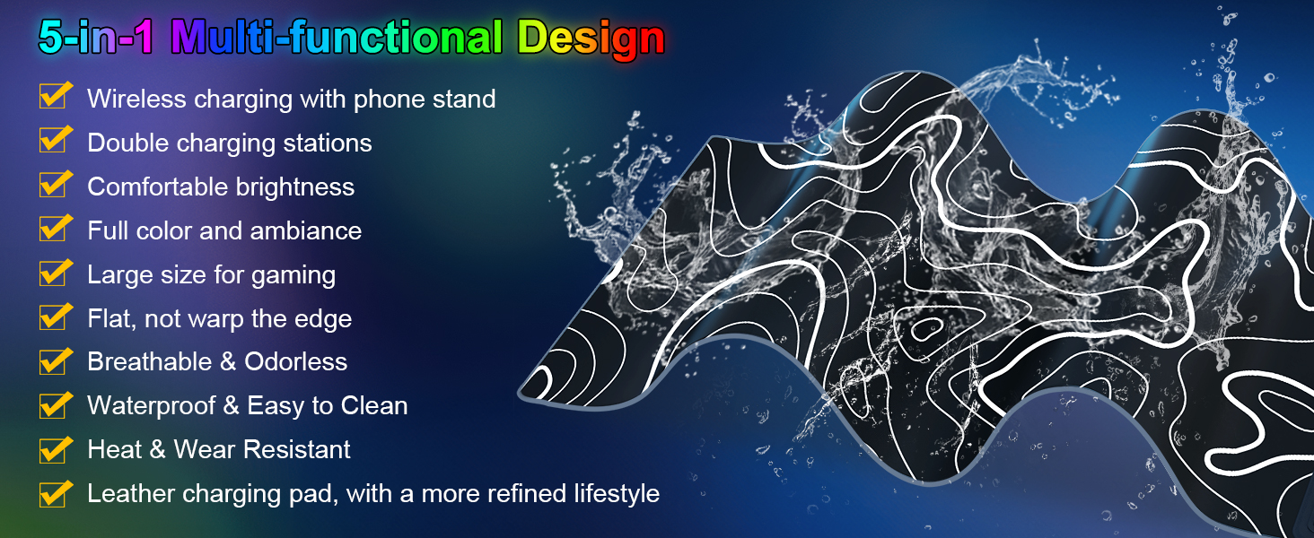 fast charging large mouse pad
