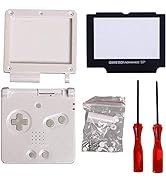 Timorn Full Parts Housing Shell Pack Replacement for GBA SP Gameboy Advance SP (White Pack)